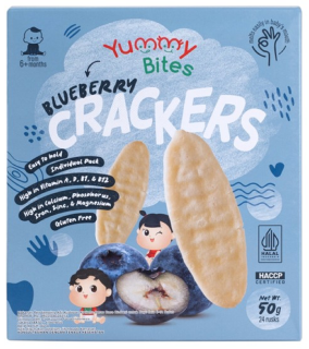 Yummy Bites Rice Crackers Blueberry 50gr 1