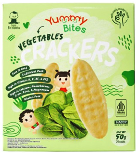 Yummy Bites Rice Crackers Vegetable 50gr 1